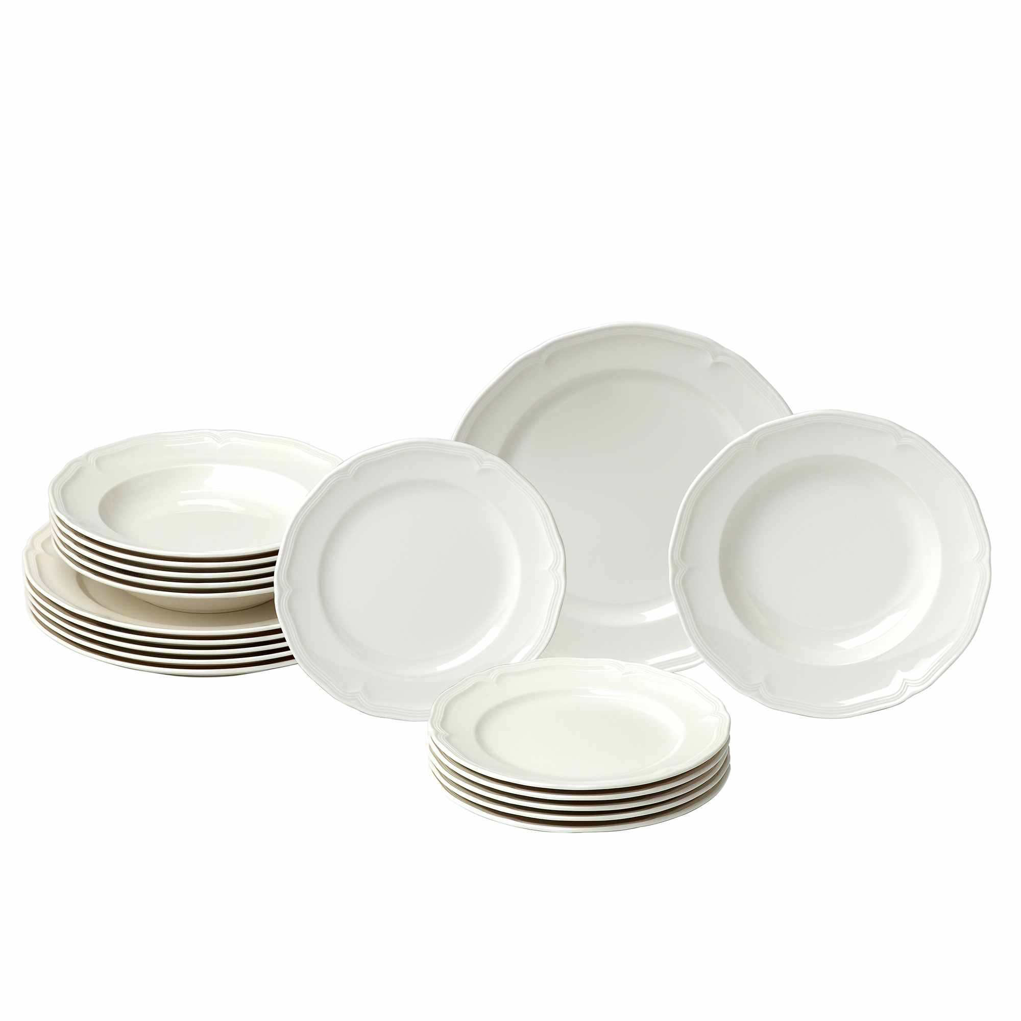 Manoir 18 Piece Dinnerware Set Service For 6