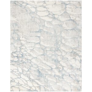 Wynkoop Hand Tufted Turquoise/Gray Area Rug