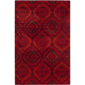 Luoma Red Area Rug