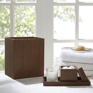 Claude Walnut 3-Piece Bathroom Accessory Set