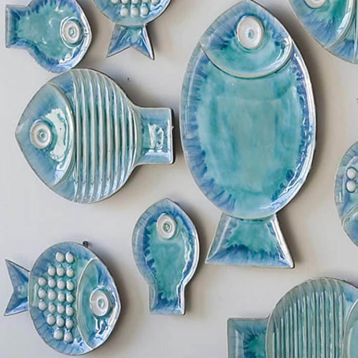 Beachcrest Home Ceramic Blue Fish Plate Wall Décor Reviews Wayfair Ceramic Blue Fish Plate Wall Décor