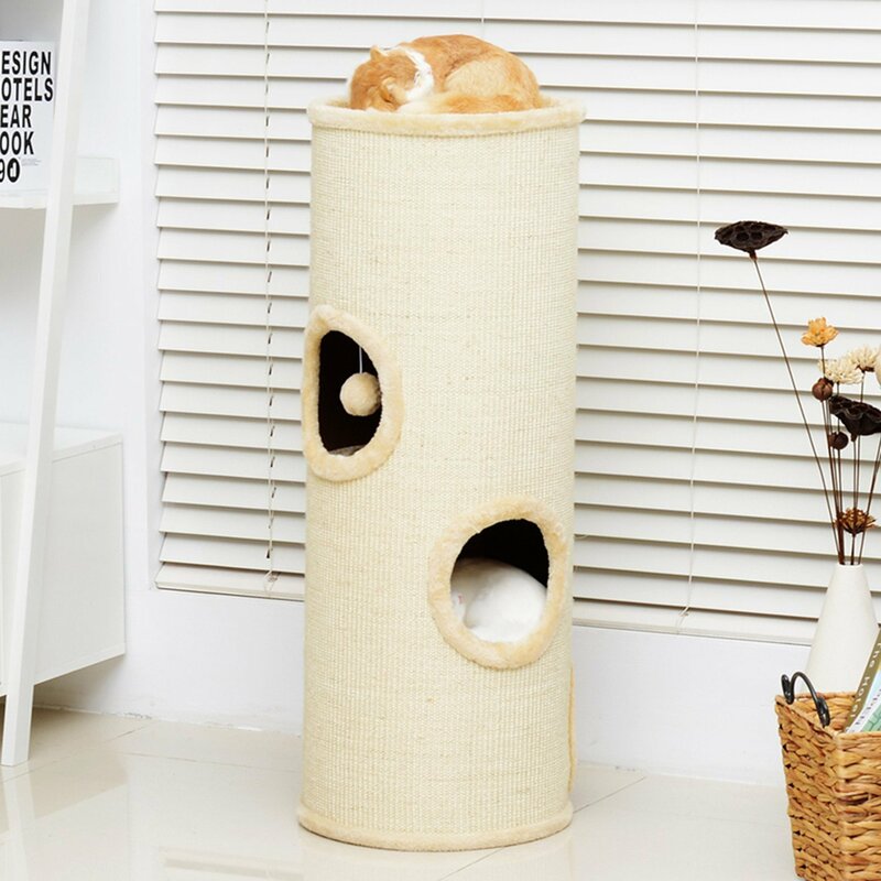 Pawhut 97cm Barrel Cat Tree & Reviews | Wayfair.co.uk