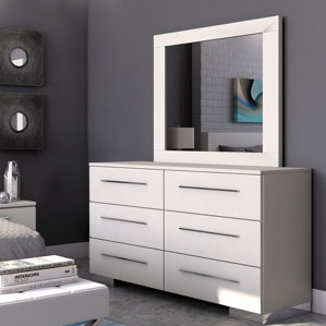 Brendan 6 Drawer Double Dresser with Mirror by Wade Logan