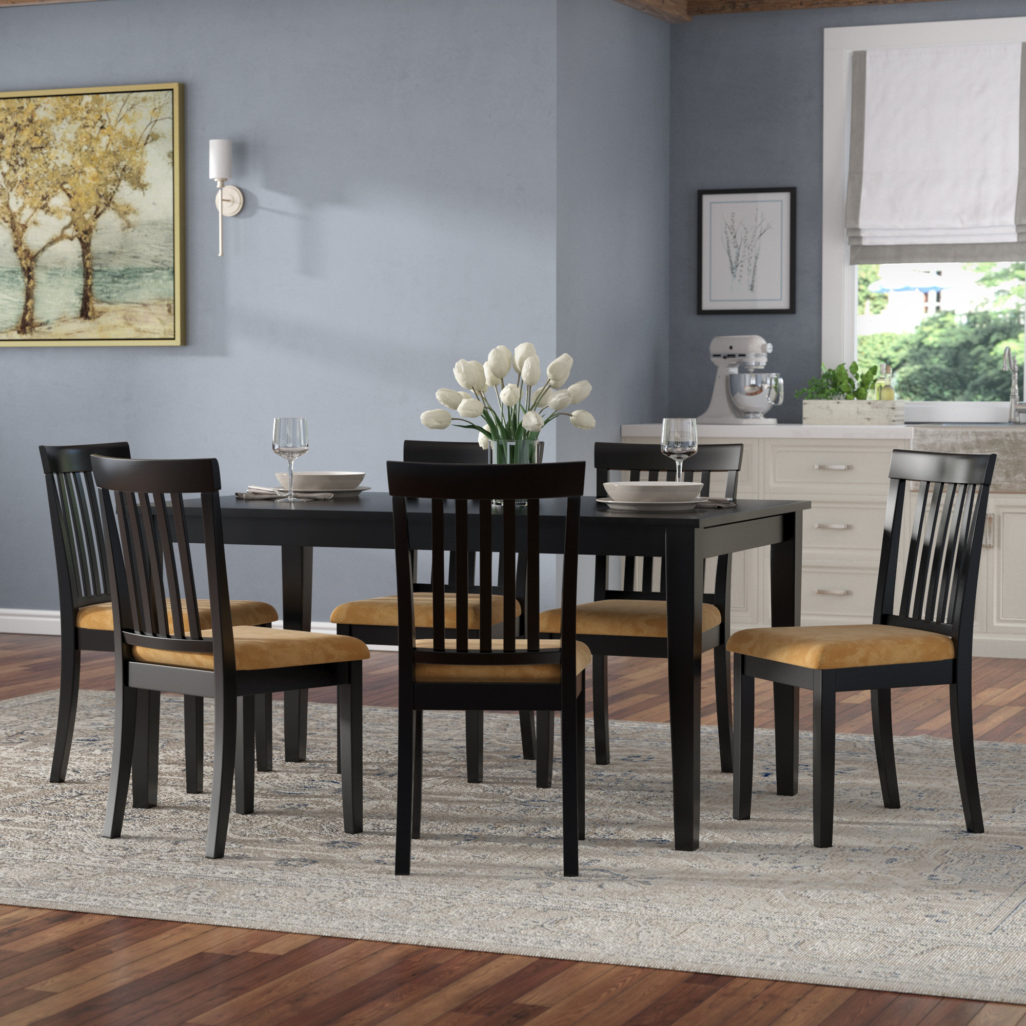 Oneill 7 Piece Wood Dining Set Reviews Birch Lane
