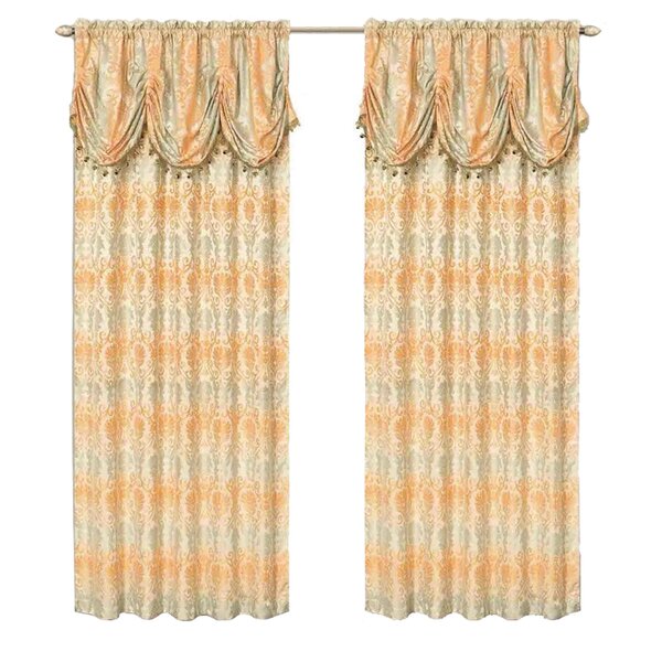 Yellow Classic Design Pocket Three Kitchen Curtains Tie Backs 