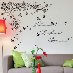 Wall Decals You Ll Love Wayfair New Huge Erfly Vine And Live Laugh Love Wall Decal