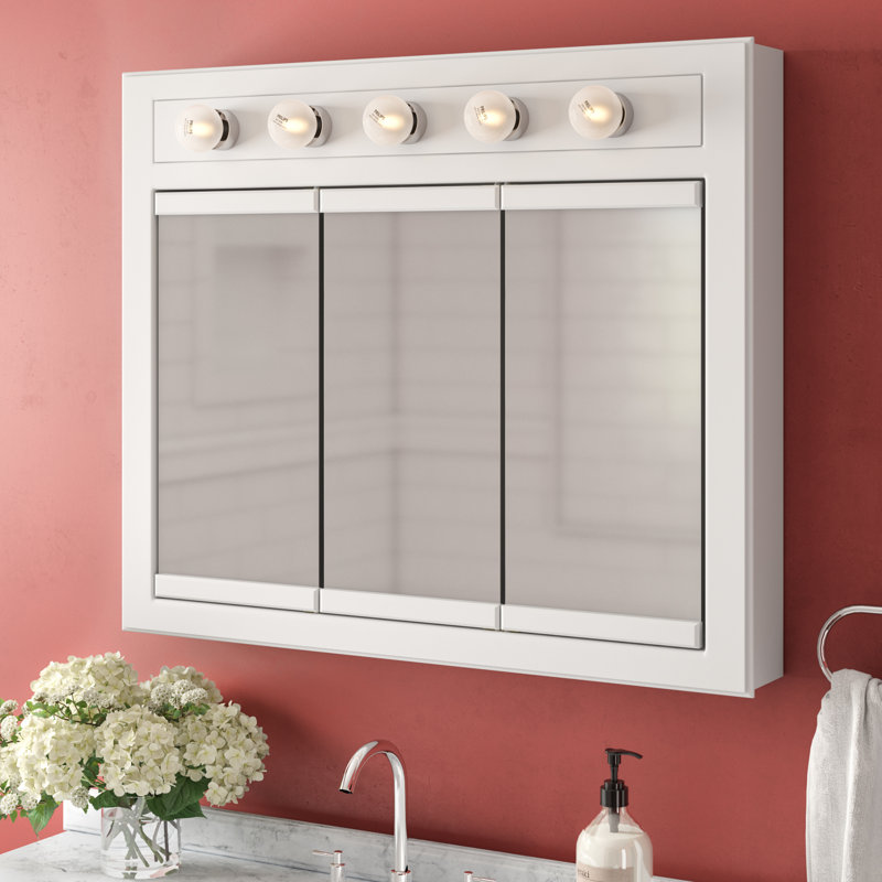 Andover Mills Steubenville 36 X 30 Surface Mount Medicine Cabinet Steubenville 36 X 30 Surface Mount Medicine Cabinet With Lighting