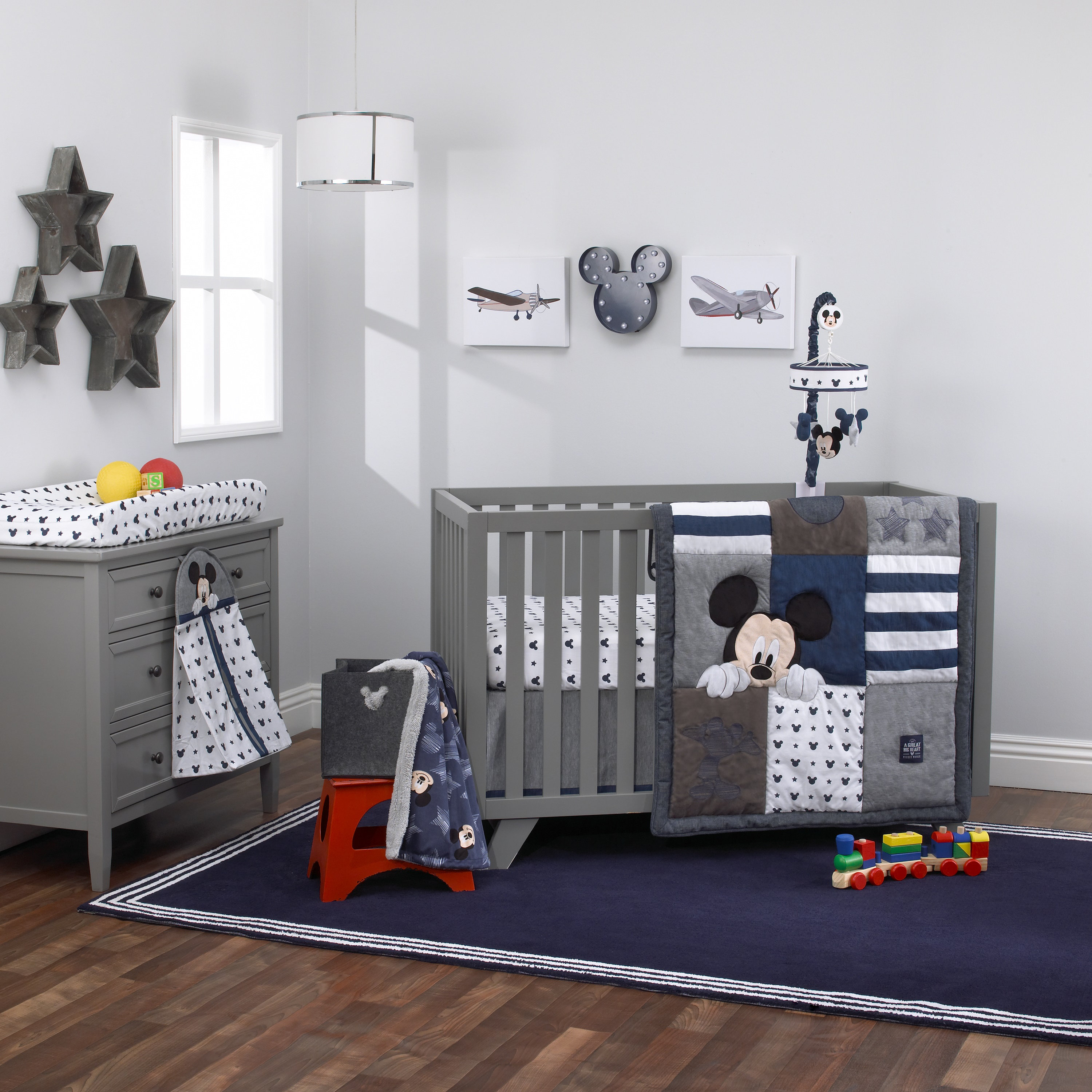 Carter S Disney Mickey Mouse Hello World 4 Piece Crib Bedding Set Carter S Disney Mickey Mouse Hello World 4 Piece Crib Bedding Set Wayfair