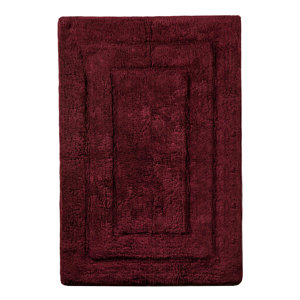Abraham Ultra Soft Rectangular Embossed Solid Bath Mat