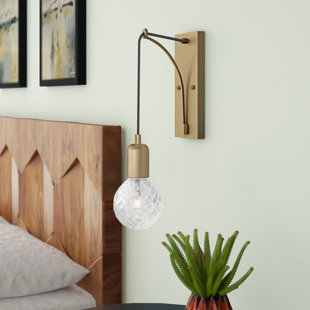 Swing Arm Wall Lamps You Ll Love Wayfair Mazzola 1 Light Swing Arm Lamp