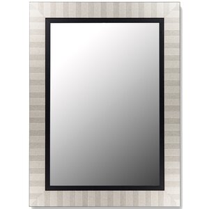 Parma Silver and Satin Black Wall Mirror