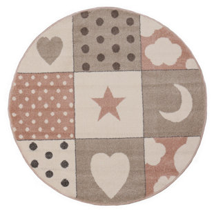 Round Children S Rugs You Ll Love Wayfair Co Uk Clower Flatweave Pink Rug By Zoomie Kids