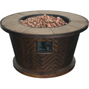 Portofino Stainless Steel Propane Fire Pit Table