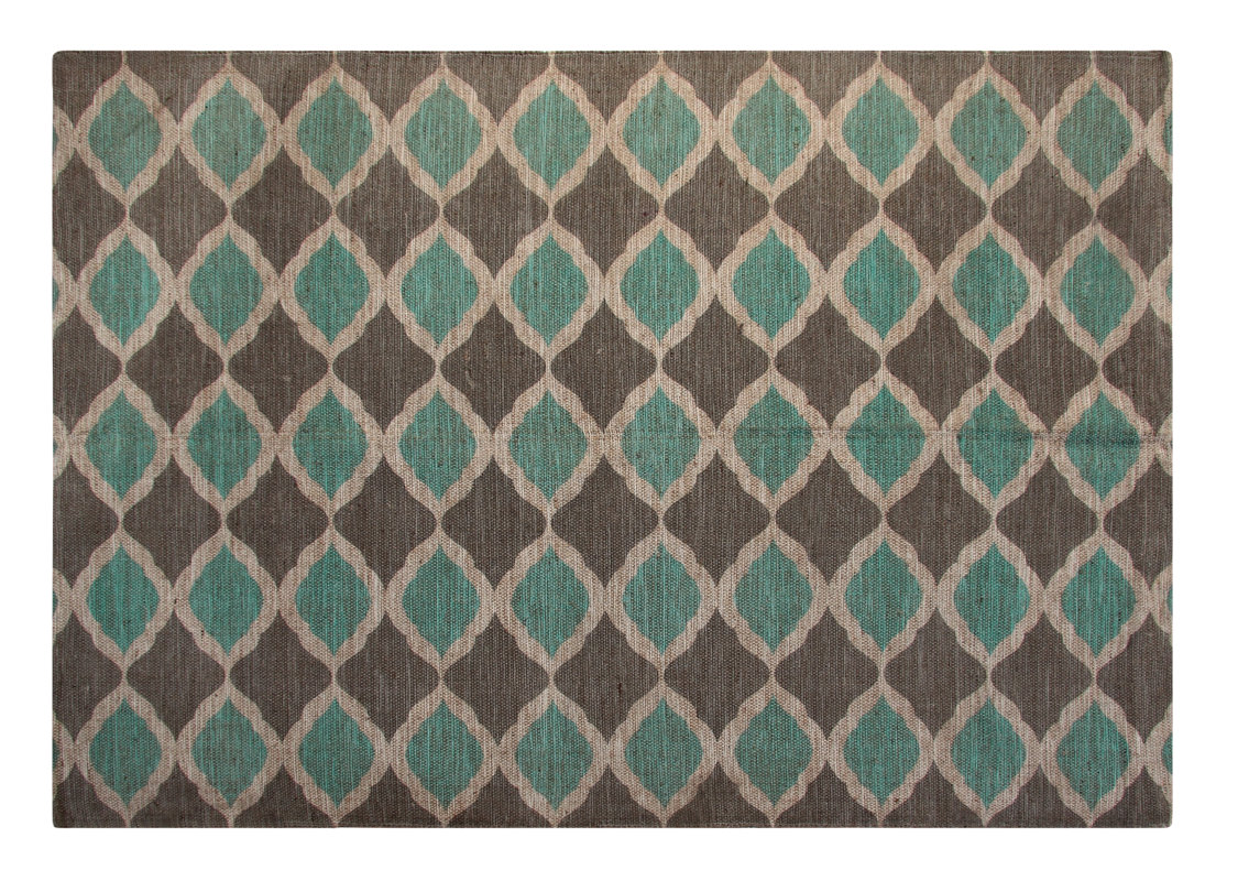 Chesapeake Printed Turquoise And Taupe Matrix Geometric Area Rug Printed Turquoise And Taupe Matrix Geometric Area Rug