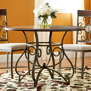 Corinne Metal Dining Table by Fleur De Lis Living