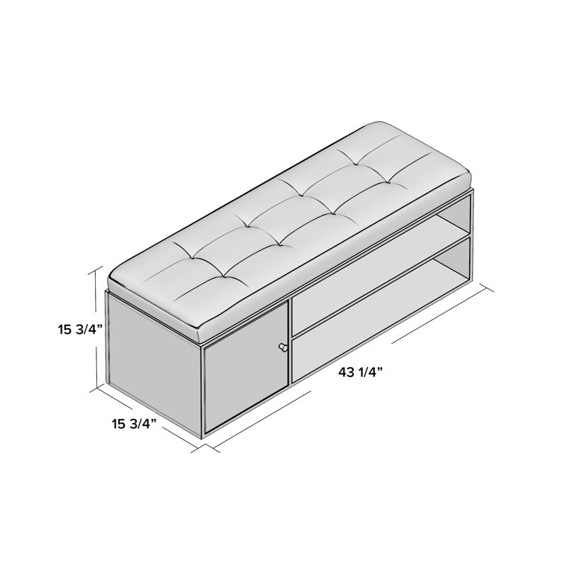 Andover Mills Houston Faux Leather Storage Bench & Reviews Wayfair