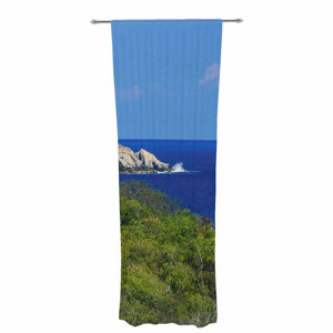Nick Nareshni Forest to the Ocean Photography Graphic Print Sheer Rod Pocket Curtain Panels (Set of 2)