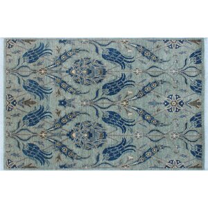 One-of-a-Kind Hardwick Hand-Knotted Gray/Green Area Rug