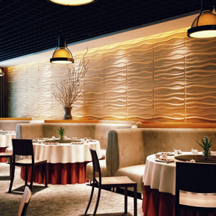 Modern Contemporary Decorative Wall Panels Allmodern Waves Paintable 31 6 X 24 Abstract Embossed Piece Wallpaper Panel