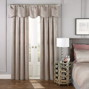 La Salle Damask Max Blackout Thermal Rod Pocket Single Curtain Panel