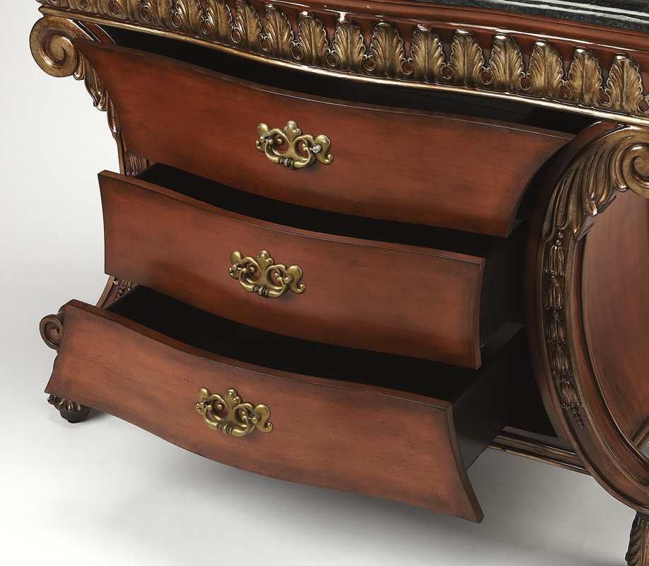 Butler Connoisseur's 3 Drawer Chest with Fossil Stone Top & Reviews