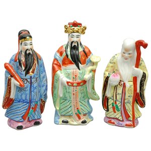 3 Piece Tao Lucky Gods Figurine Set