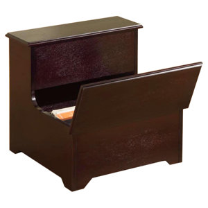 2-Step Manufactured Wood Storage Step Stool with 200 lb. Load Capacity
