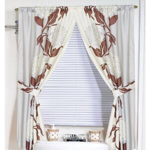 Stoneridge Nature/Floral Semi-Sheer Window Curtain Panel