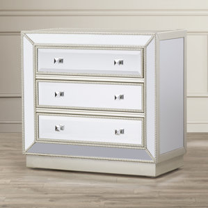 Laurena Mirrored 3 Drawer Chest by Willa Arlo Interiors