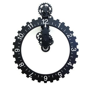 Oversized Big Wheel Hour Wall Clock