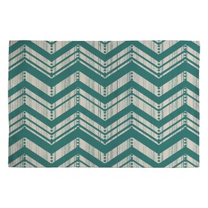 Heather Dutton Weathered Blue Chevron Area Rug