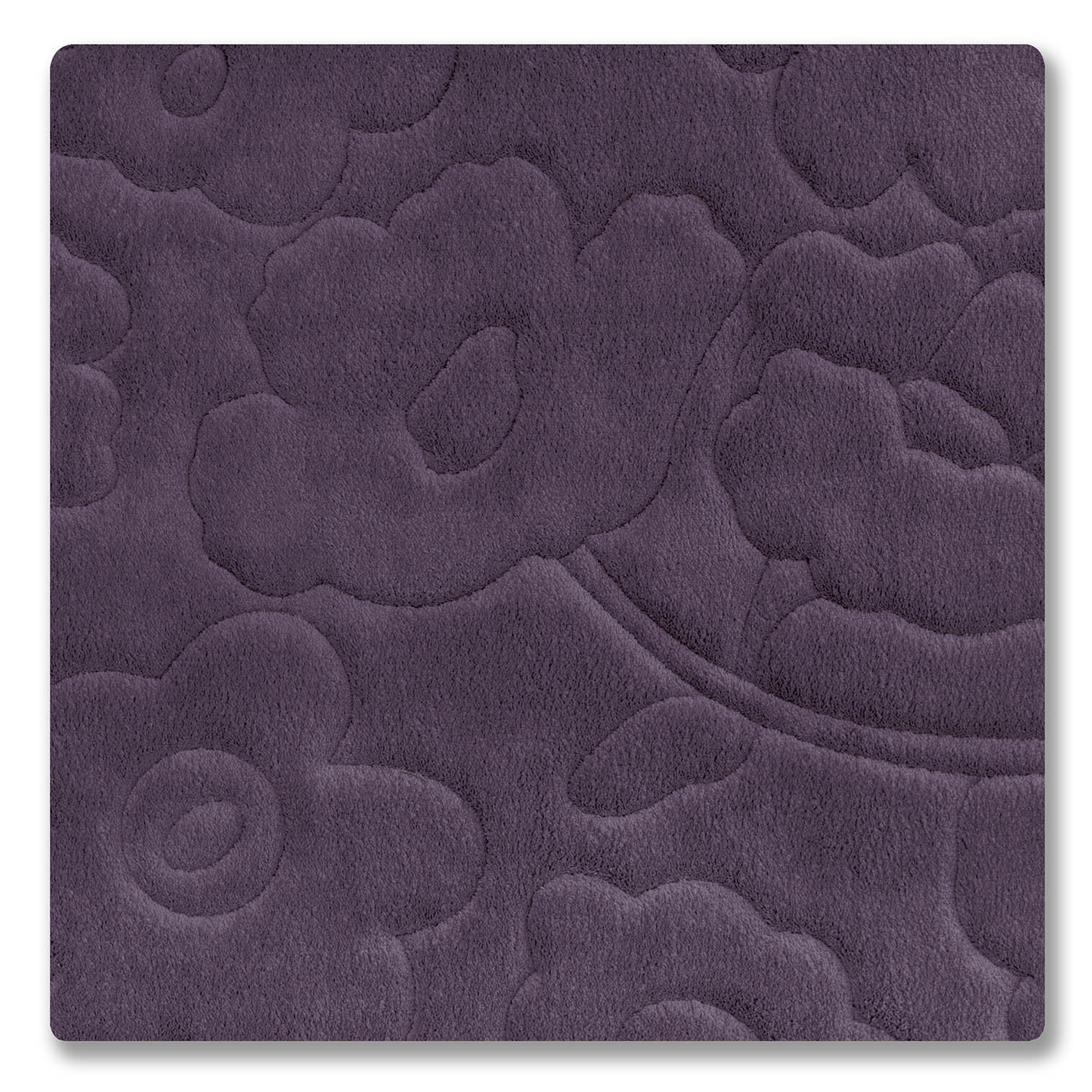Bath Studio Stencil Floral Large 2 Piece Plush Memory Foam Bath Mat Set