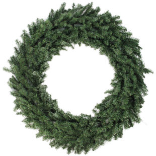 Large Christmas Wreaths You Ll Love Wayfair Canadian 48 Pine Artificial Christmas Wreath With Unlit