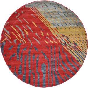 Foret Noire Red Area Rug
