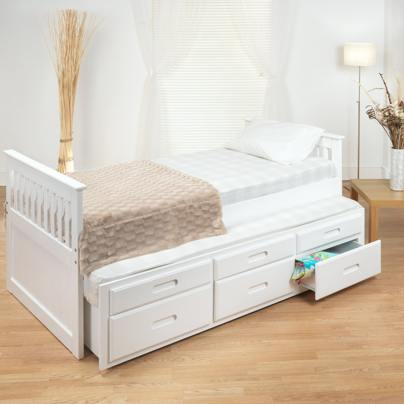 Just Kids Captains Single Cabin Bed with Trundle and Drawers & Reviews