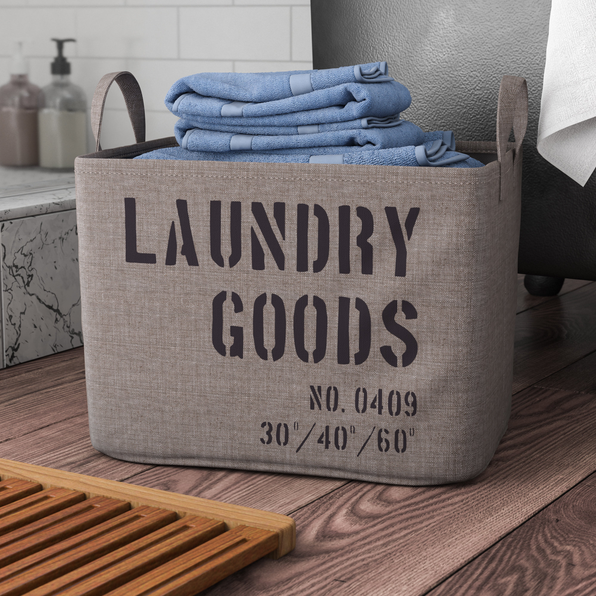 Williston Forge Kordell Army Canvas Laundry Basket Reviews Wayfair