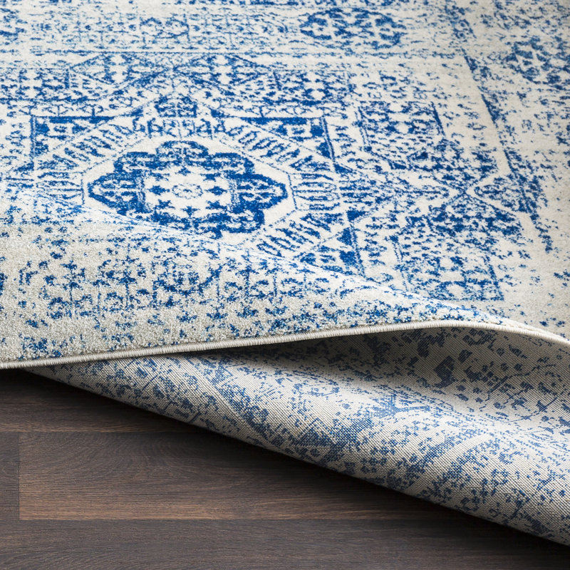 Mistana Hillsby Blue/Beige Area Rug & Reviews Wayfair