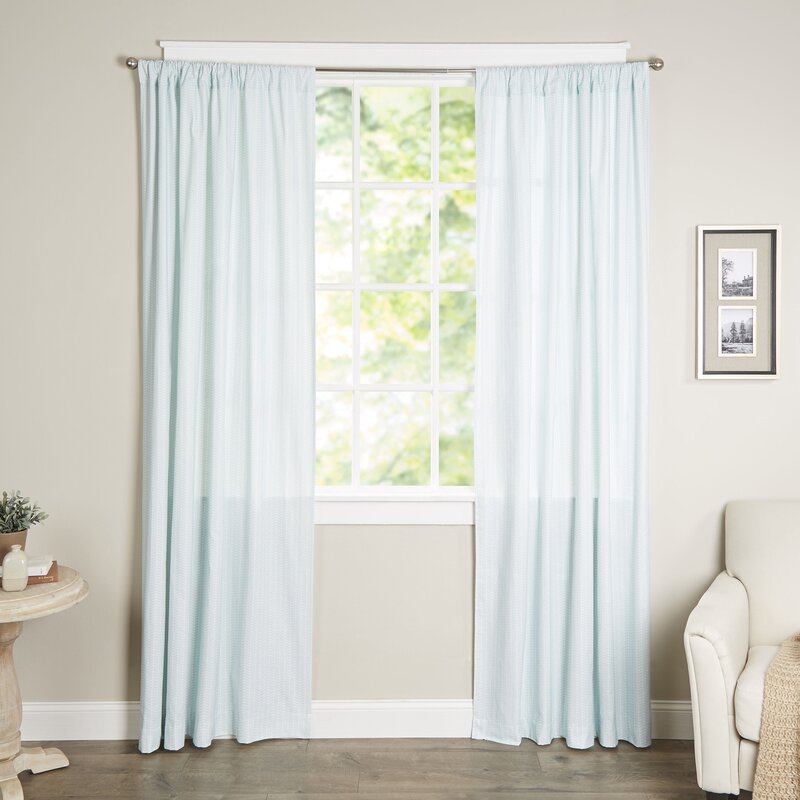 NECR Print Herringbone Curtain Panels & Reviews | Wayfair