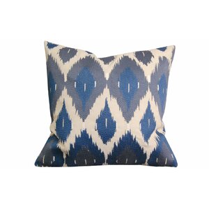 Ikat Embroidered Throw Pillow