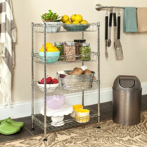 4 Tier Chrome Wire Mini Shelf