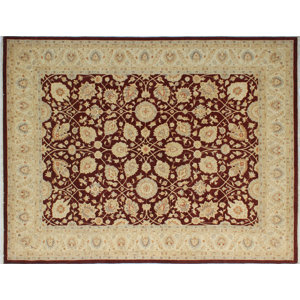 One-of-a-Kind Leann Hand-Knotted Oriental Rectangle Rust Indoor Area Rug