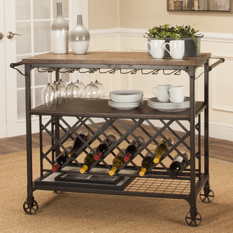 T Austin Design Billancourt Bar Cart Reviews Wayfair Billancourt Bar Cart