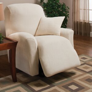 Stretch Microfleece Box Cushion Recliner Slipcover