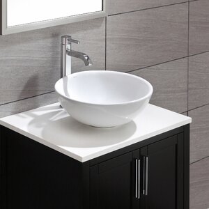 Ceramic Circular Vessel Bathroom Sink