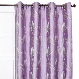 Wanamaker Nature/Floral Semi-Sheer Grommet Single Curtain Panel