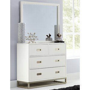 Jereme 4 Drawer Dresser with Mirror