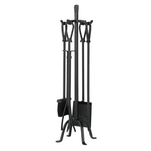 5 Piece Olde World Iron Fireplace Tool Set