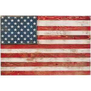 Wood Slat American Traditional Flag