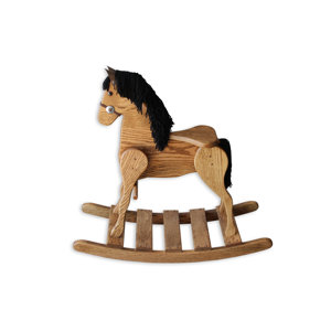 Amish Medium Deluxe Crafted Rocking Horse with Mane
