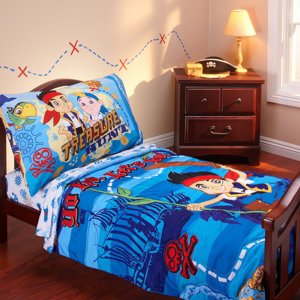 Jake and the Neverland Pirates 4 Piece Toddler Bedding Set